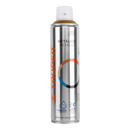 Pintura en aerosol oro metálico bote esbelto 400 ml