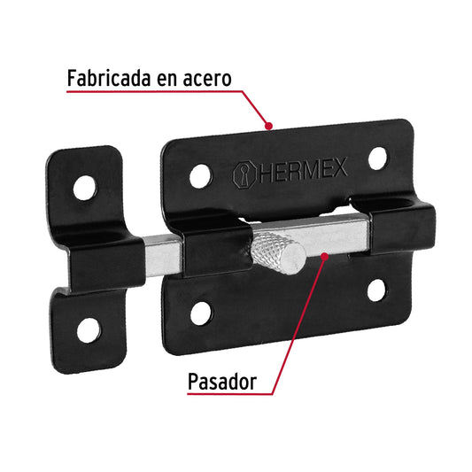 Pasador de barra plana 2", negro · vista 2