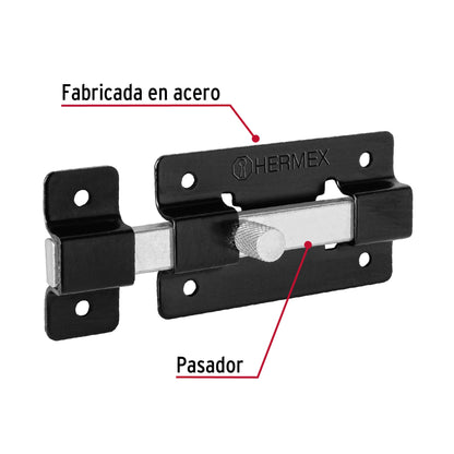 Pasador de barra plana 3", negro · vista 2