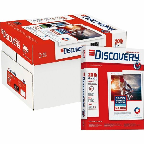 Caja de 10 resmas de papel bond Discovery blanco carta 8.5×11 de 75 g/m²