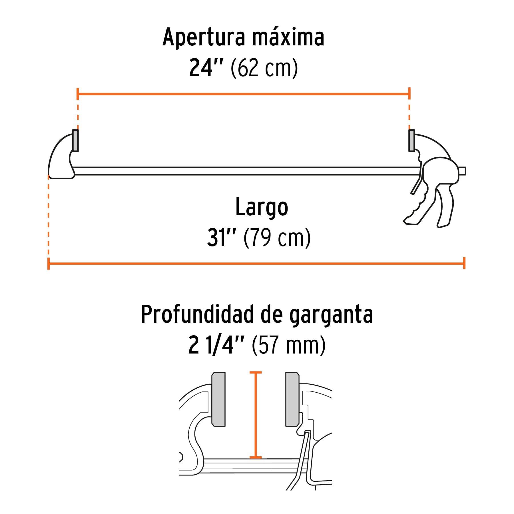 Prensa de ajuste rapido de 24 pulg - SKU 102626