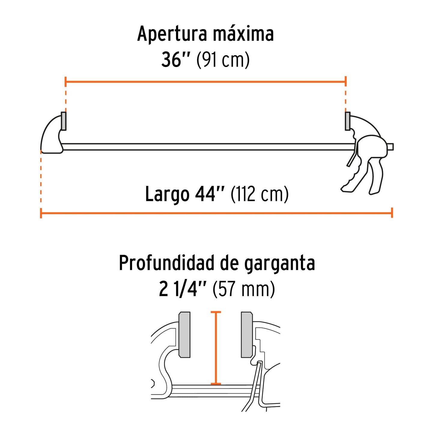 Prensa de ajuste rapido de 36 pulg - SKU 102628