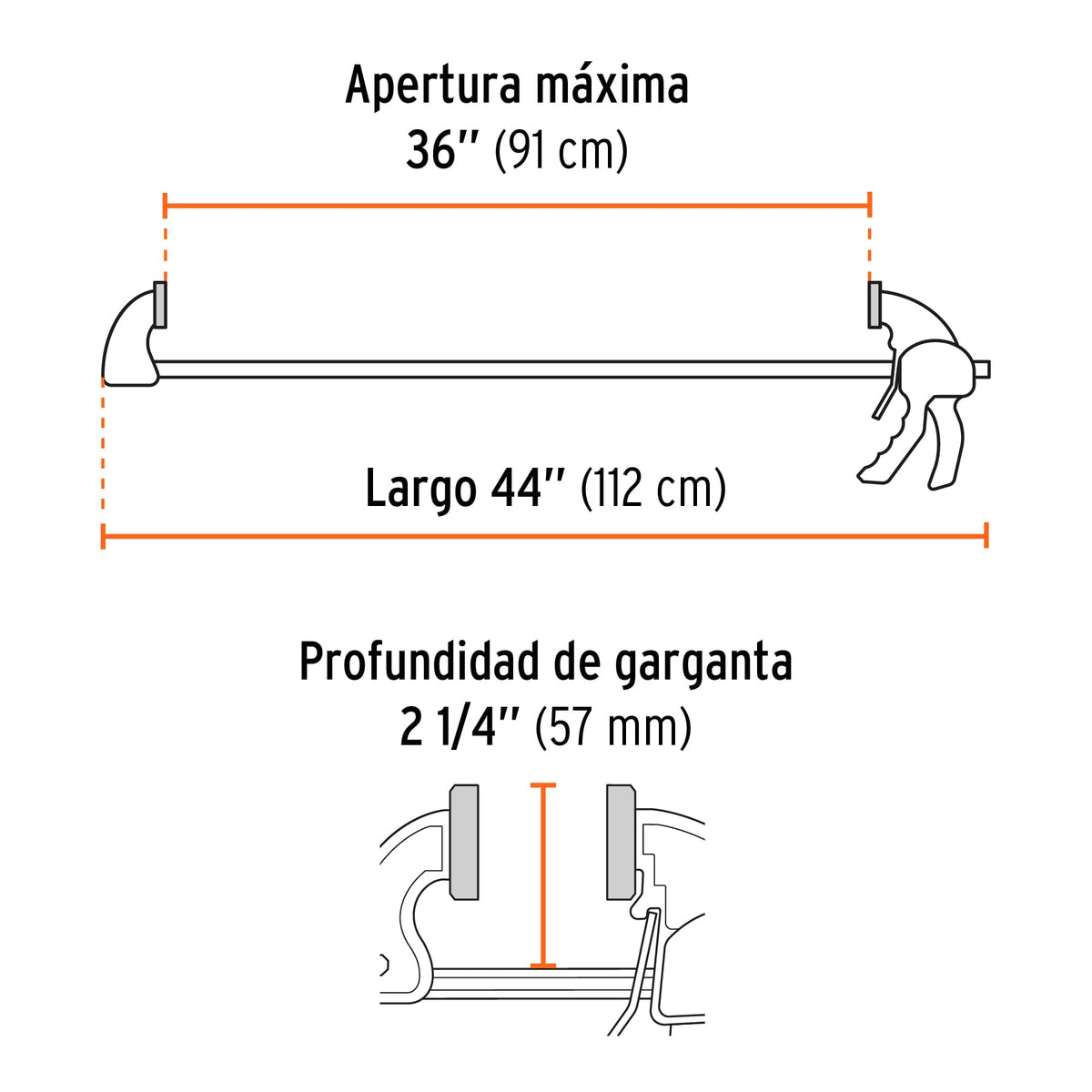 Prensa de ajuste rapido de 36 pulg - SKU 102628