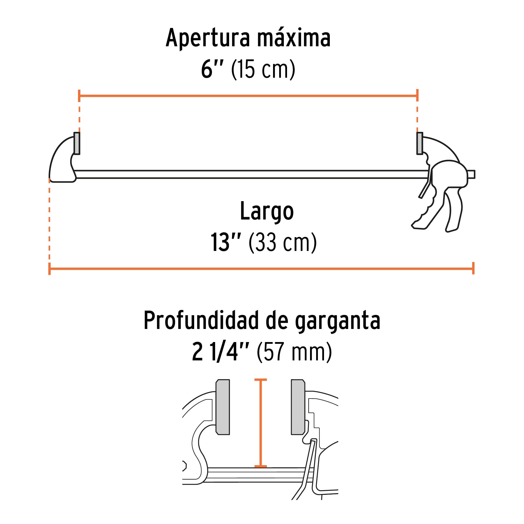 Prensa de ajuste rapido de 6 pulg - SKU 100140