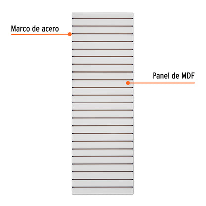 Panel ranurado de 60 por 180 cm