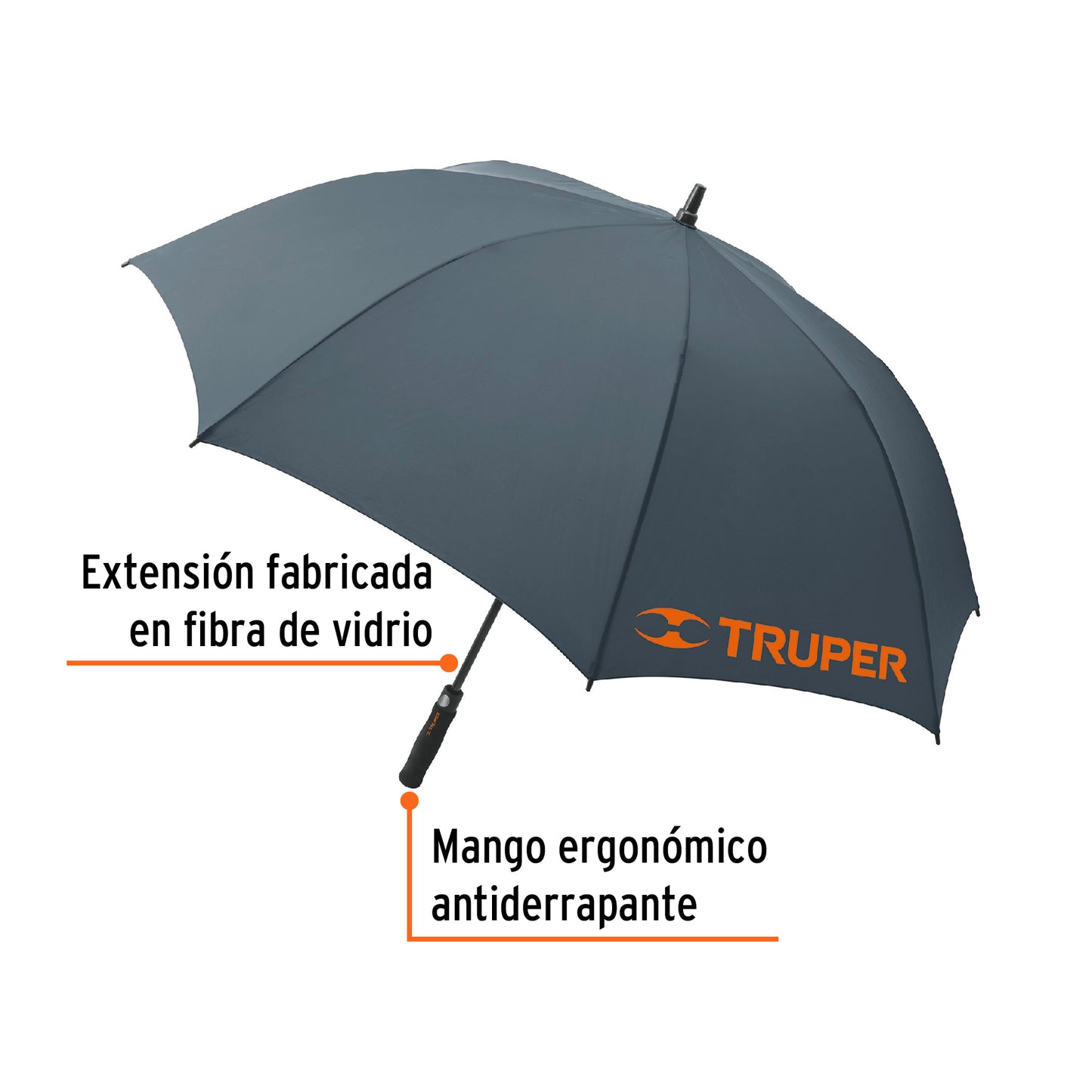 Paraguas de 135 cm con apertura automática y mango ergonómico