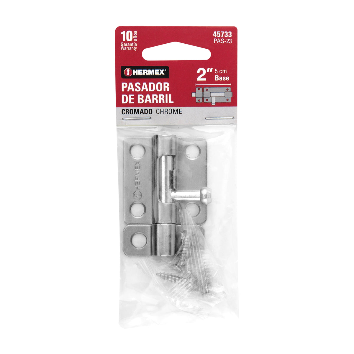 Pasador de barril de acero cromo 2" · vista 4