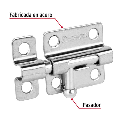 Pasador de barril de acero cromo 2" · vista 2
