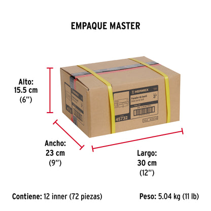 Pasador de barril de acero cromo 3" · vista 7