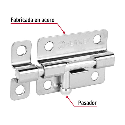Pasador de barril de acero cromo 3" · vista 2