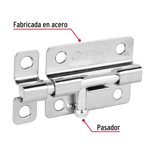 Pasador de barril de acero cromo 3" · vista 2