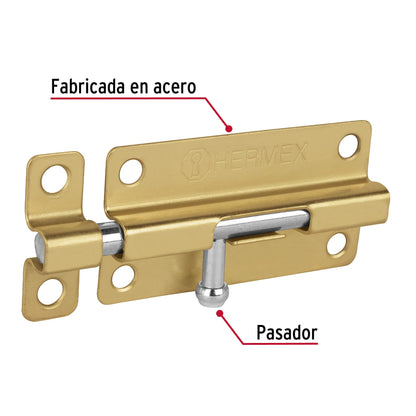 Pasador de barril de acero latón 4" · vista 2