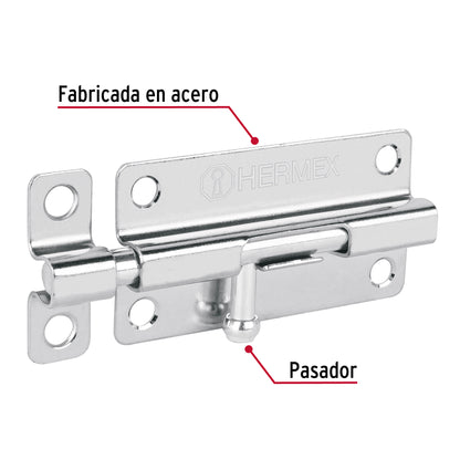 Pasador de barril de acero cromo 4" · vista 2