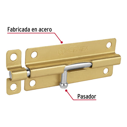 Pasador de barril de acero latón 5" · vista 2
