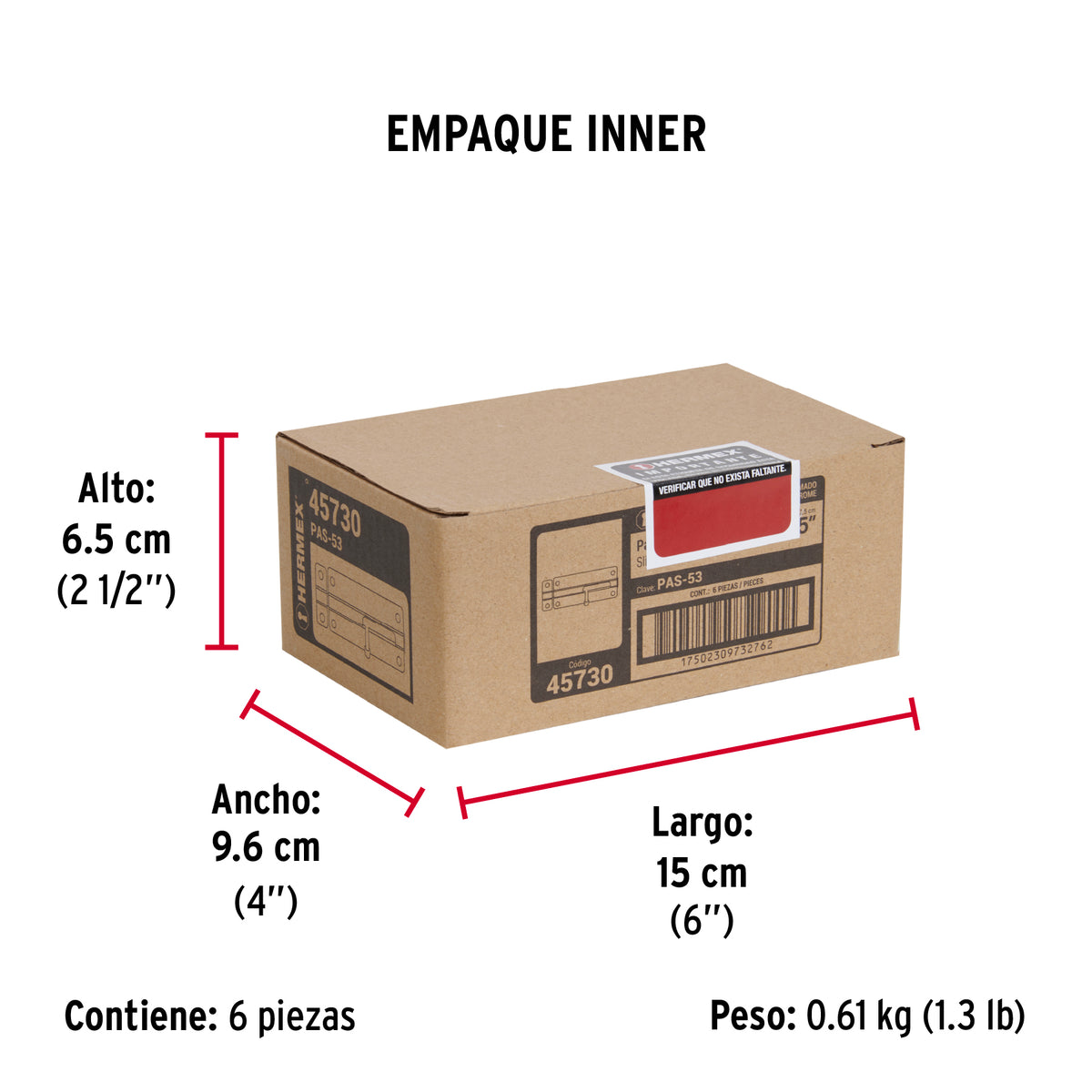Pasador de barril de acero cromo 5" · vista 6