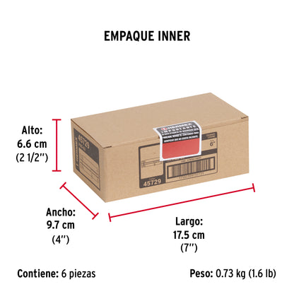 Pasador de barril de acero cromo 6" · vista 6