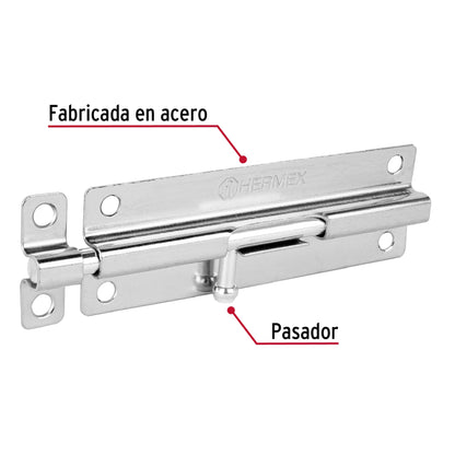 Pasador de barril de acero cromo 6" · vista 2