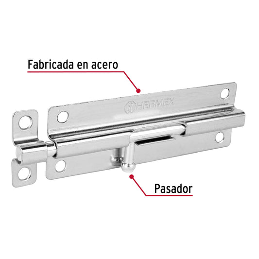 Pasador de barril de acero cromo 6" · vista 2