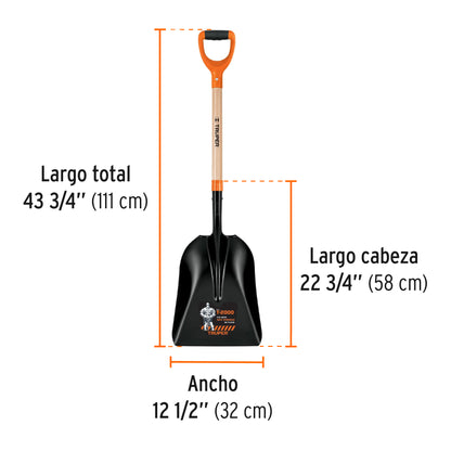 Pala carbonera T-2000 con puño Y