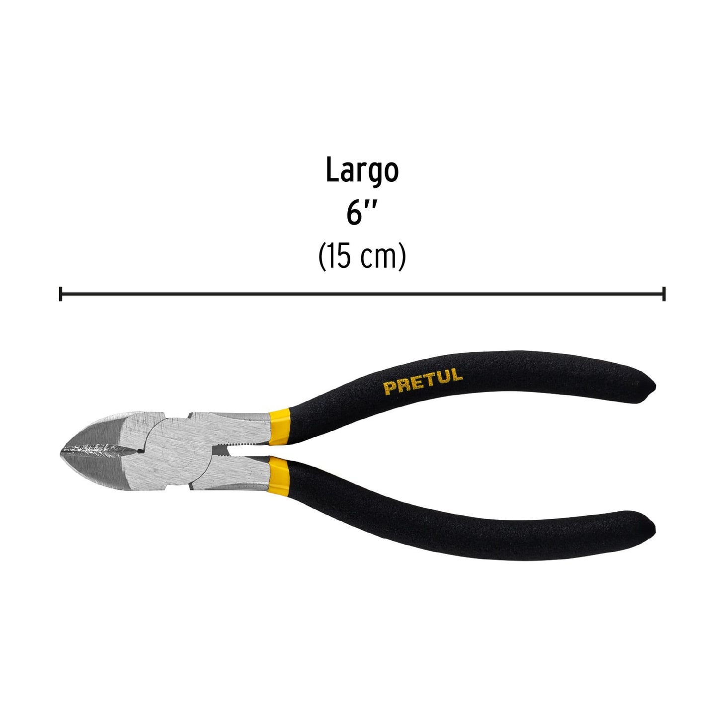 Pinza de corte diagonal de 6 pulgadas con mango de PVC