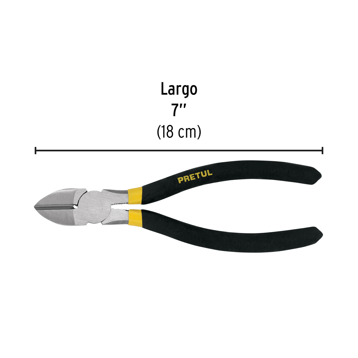 Pinza de corte diagonal de 7 pulgadas con mango de PVC