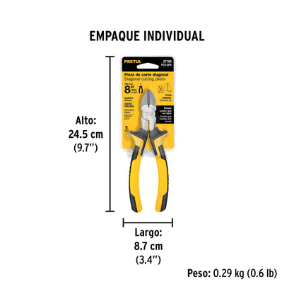 Pinza de corte diagonal 8" mango Comfort Grip · vista 5