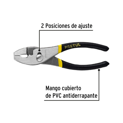 Pinza de chofer de 6 pulgadas con mango de PVC