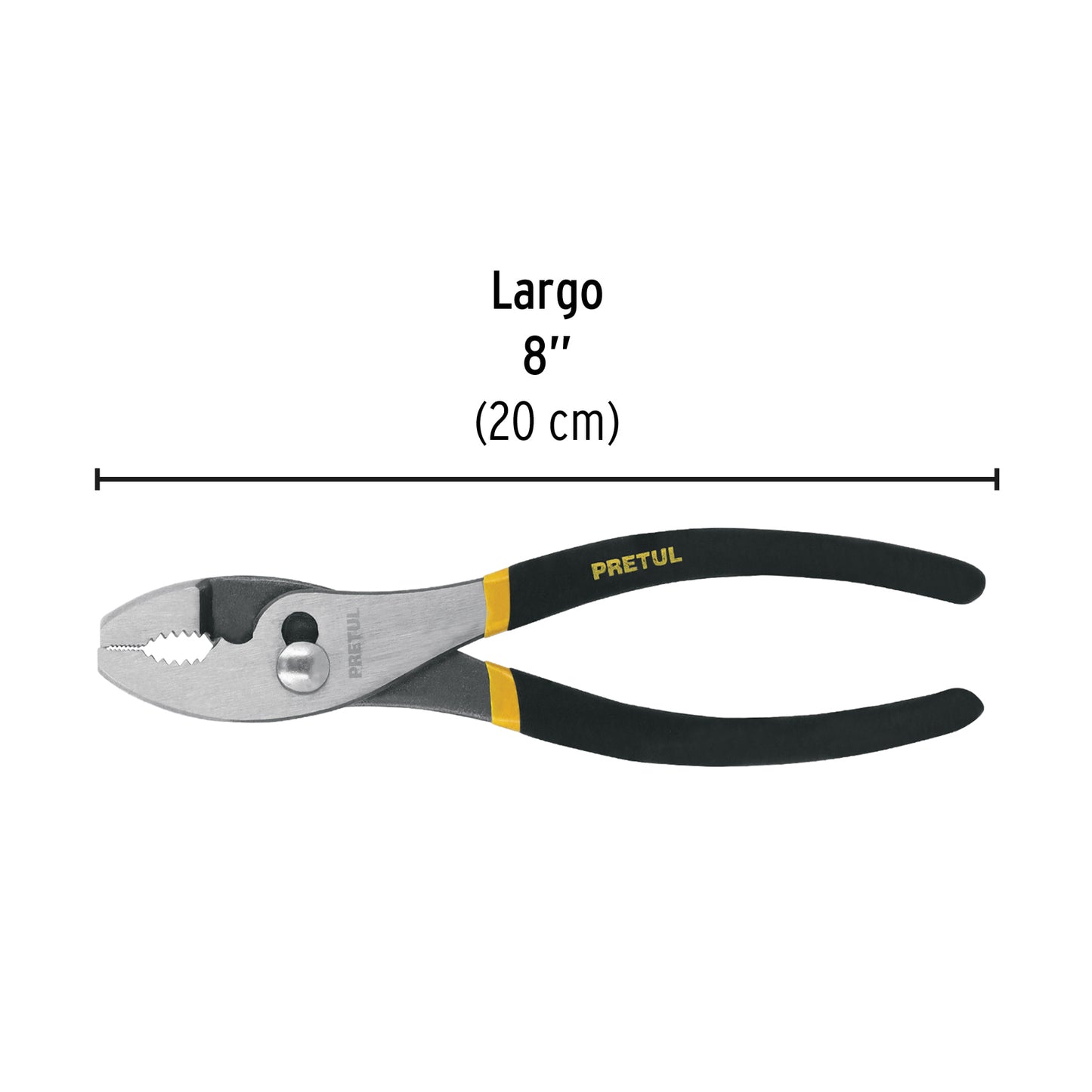 Pinza de chofer de 8 pulgadas con mango de PVC