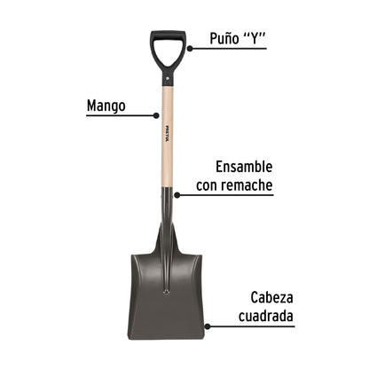 Pala cuadrada con puño Y plástico El Salvador