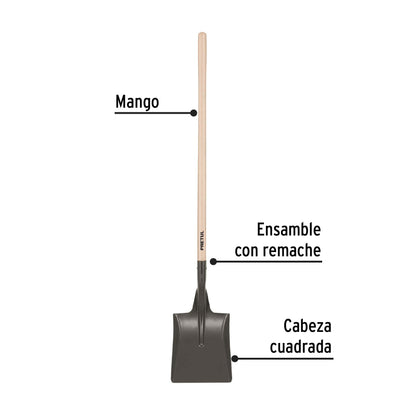 Pala cuadrada mango largo Pretul El Salvador