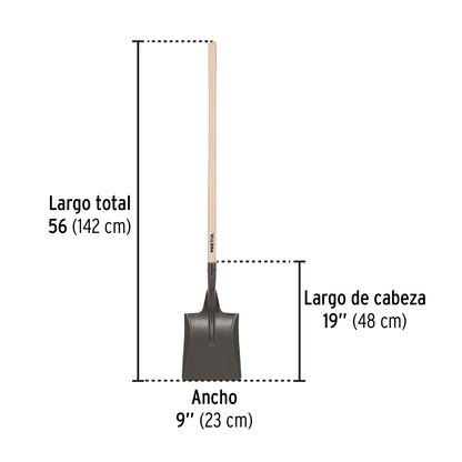 Pala cuadrada mango largo Pretul El Salvador