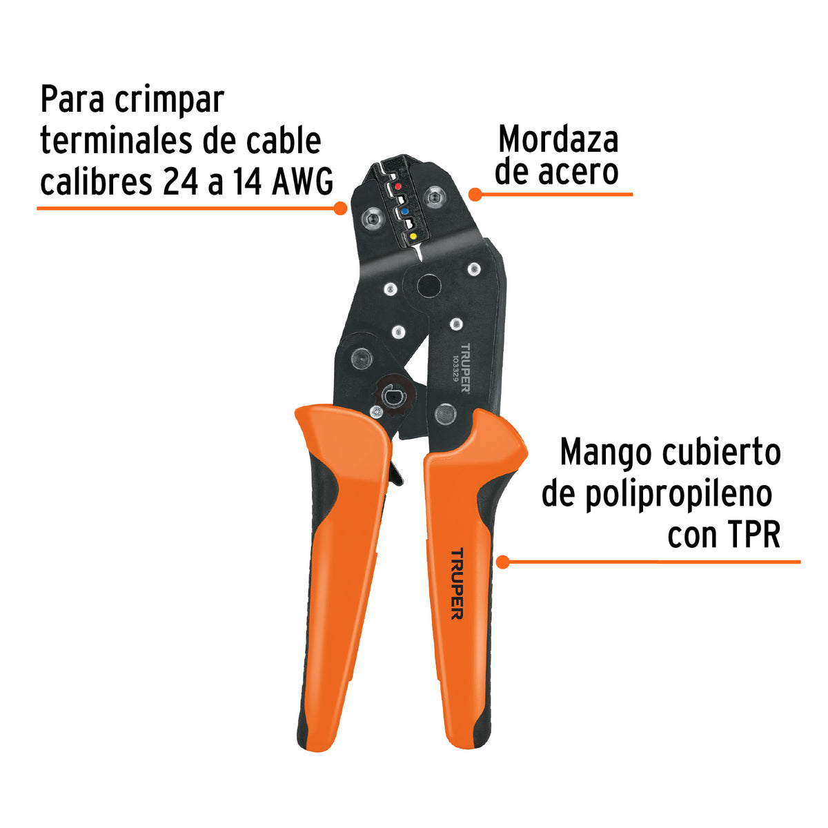 Kit de crimpadora y 500 terminales con aislamiento · vista 4