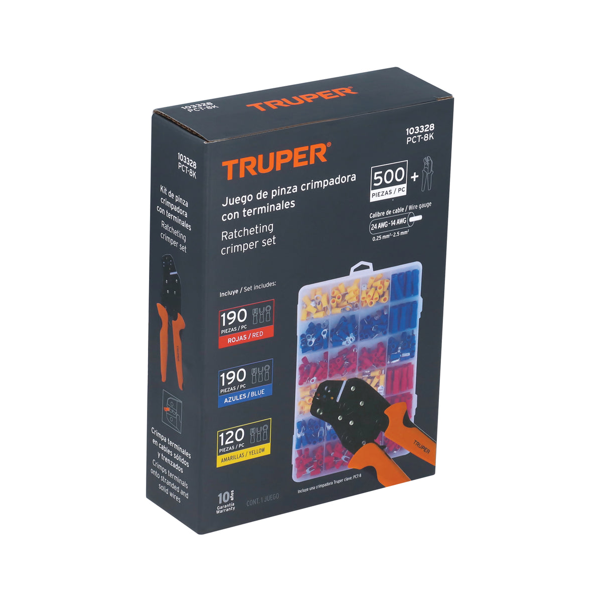 Kit de crimpadora y 500 terminales con aislamiento · vista 3