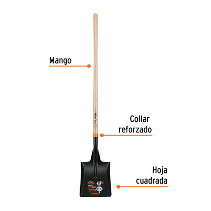 Pala T-2000 cuadrada con mango largo El Salvador