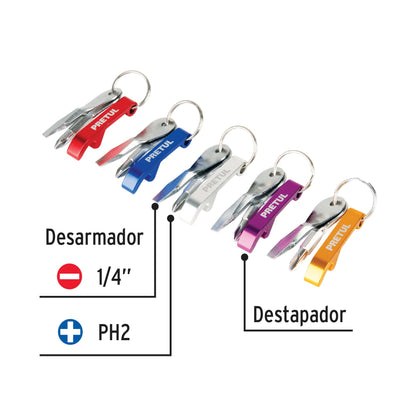 Llaveros Desarmador y Destapador Pecera 30 pz