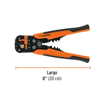 Pinza automática para pelar cables de 8 pulgadas con mordazas para crimpar