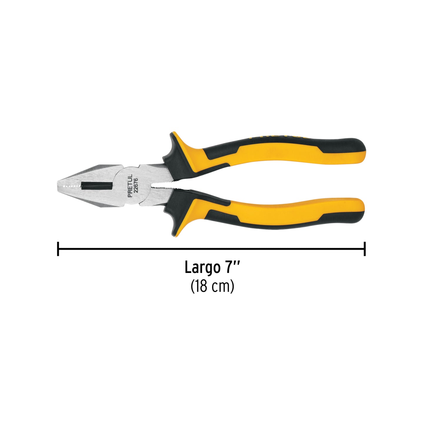 Pinza para electricista de 18 cm con mango Comfort Grip