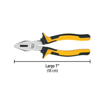 Pinza para electricista de 18 cm con mango Comfort Grip