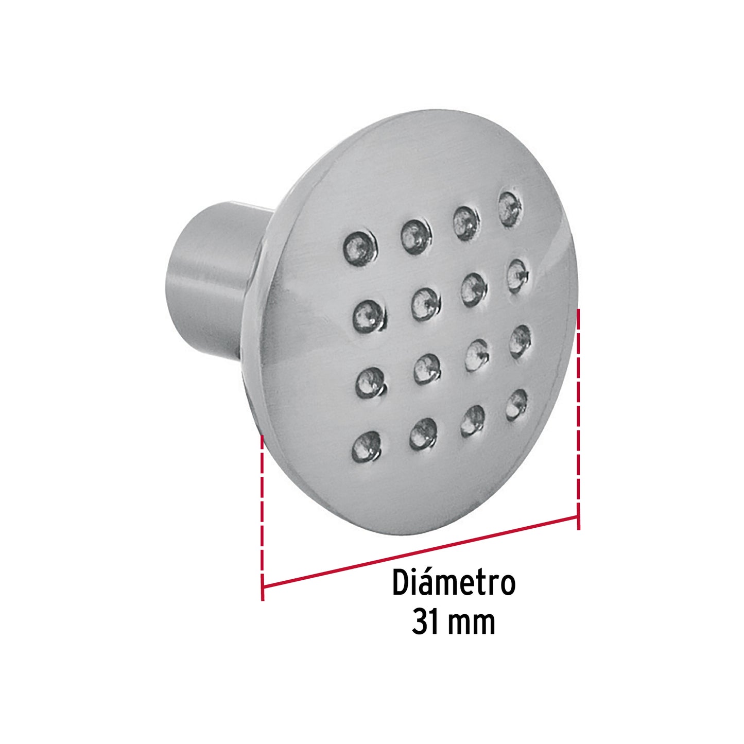 Perilla estilo Contempo níquel satinado