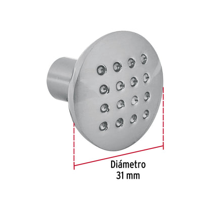 Perilla estilo Contempo níquel satinado
