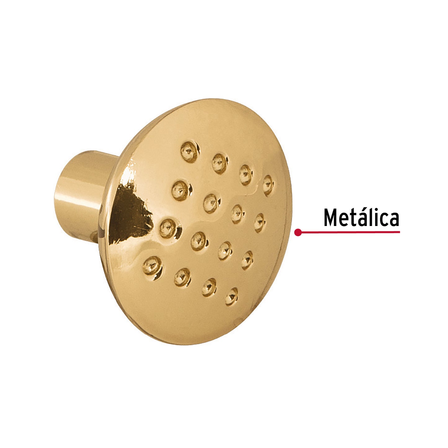 Perilla estilo Contempo latón brillante