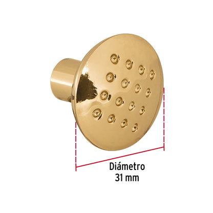Perilla estilo Contempo latón brillante
