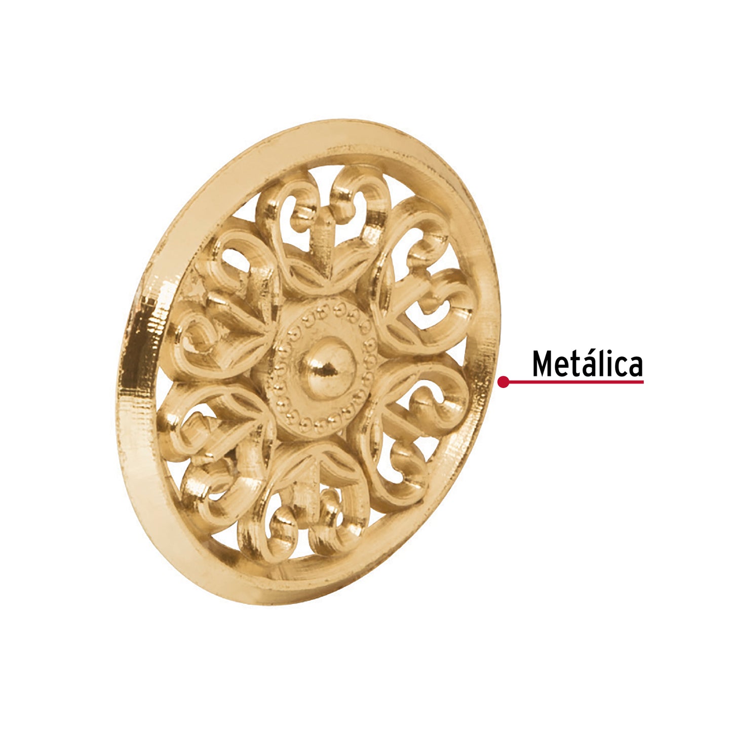 Perilla estilo Colonial latón brillante