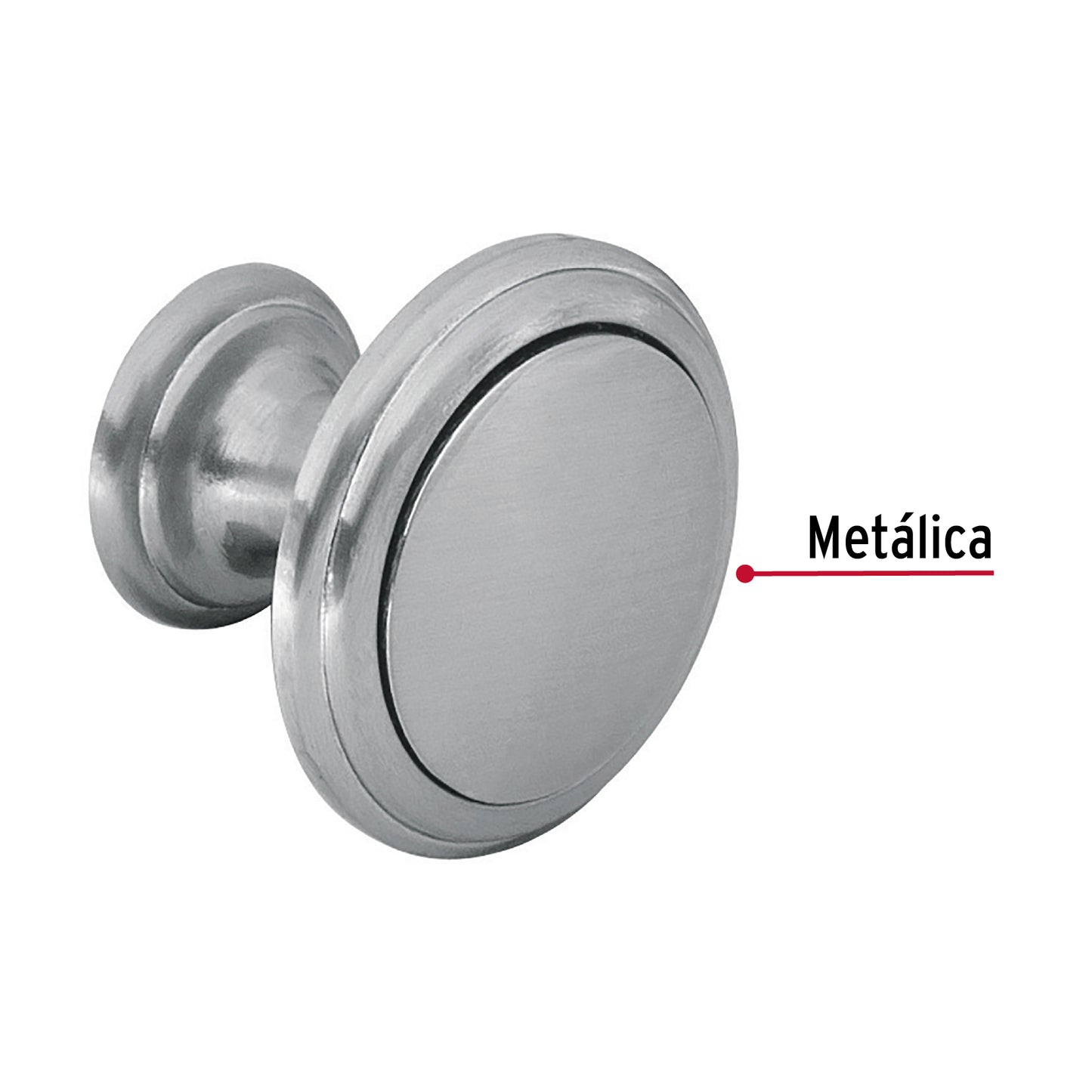 Perilla estilo Moderno níquel satinado