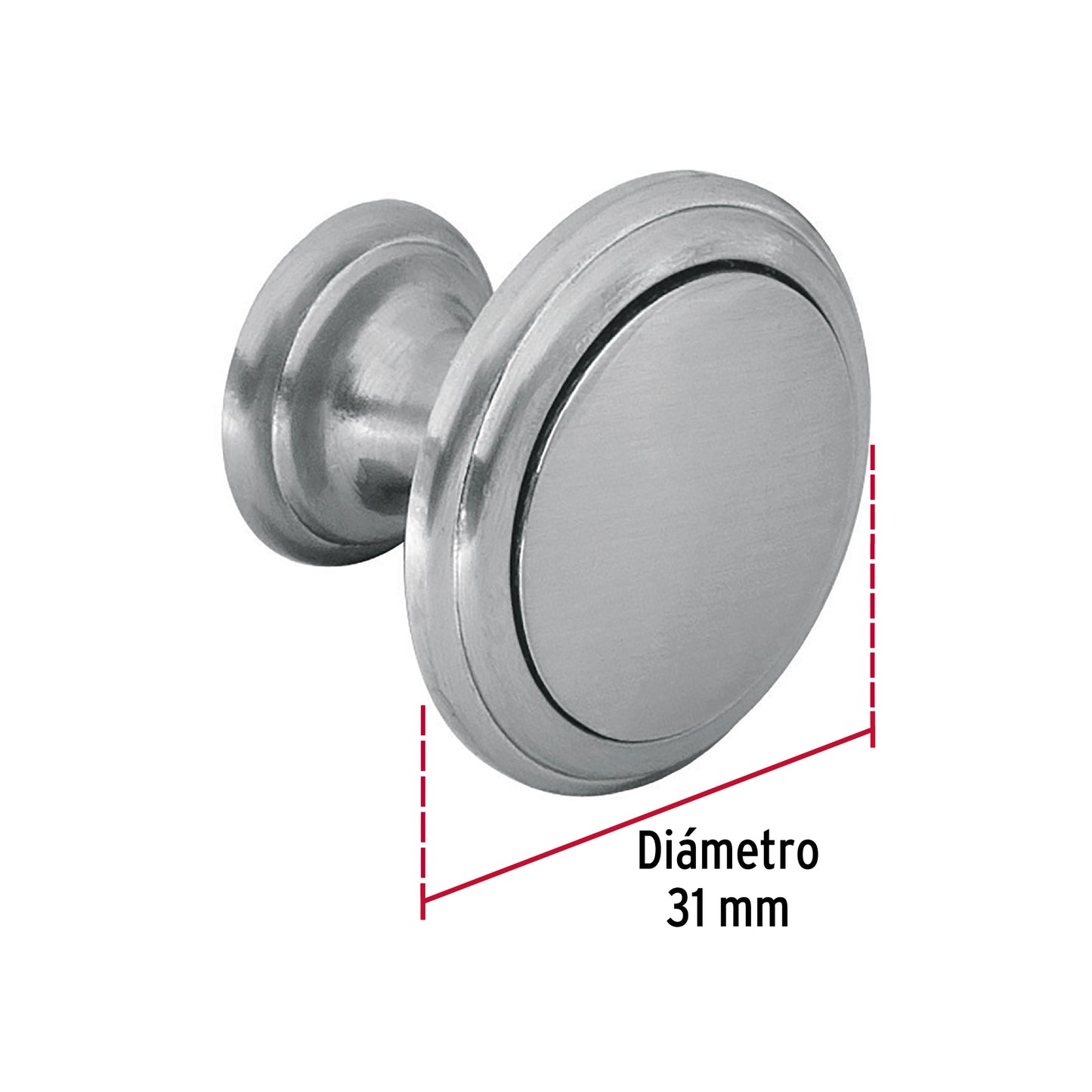 Perilla estilo Moderno níquel satinado