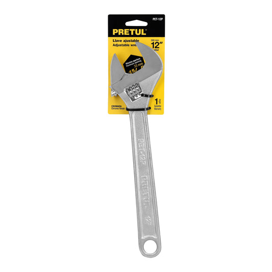 Llave ajustable (perico) 12 pulg cromada - SKU 21817