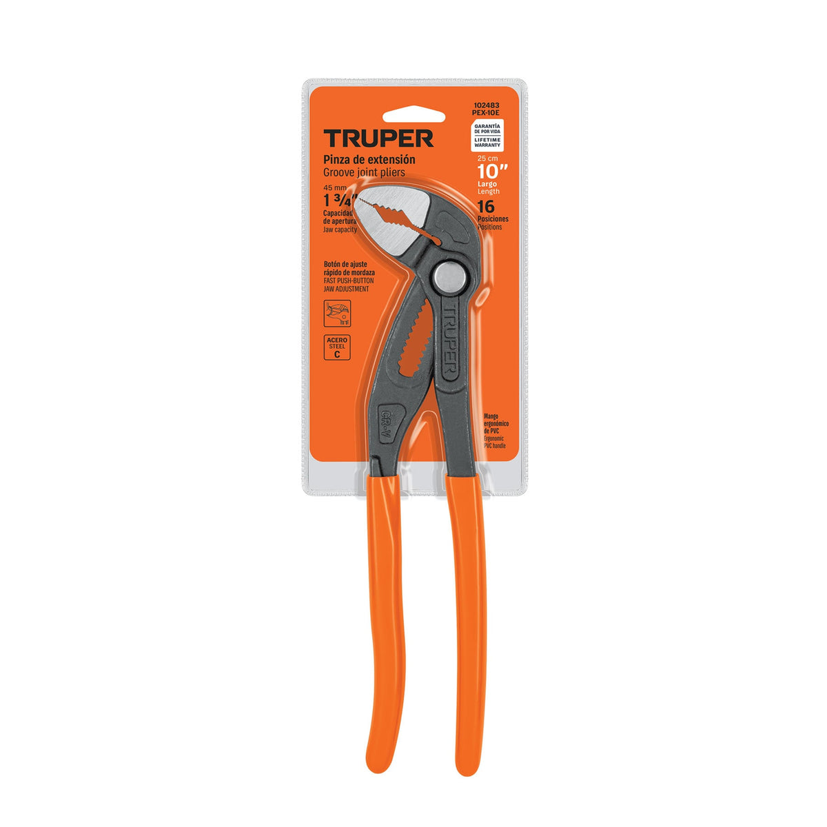 Pinza de extensión 10", mango de PVC · vista 2