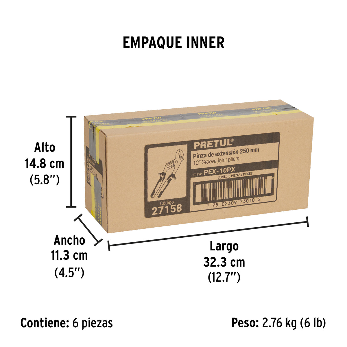 Pinza de extensión 10" mango Comfort Grip · vista 6
