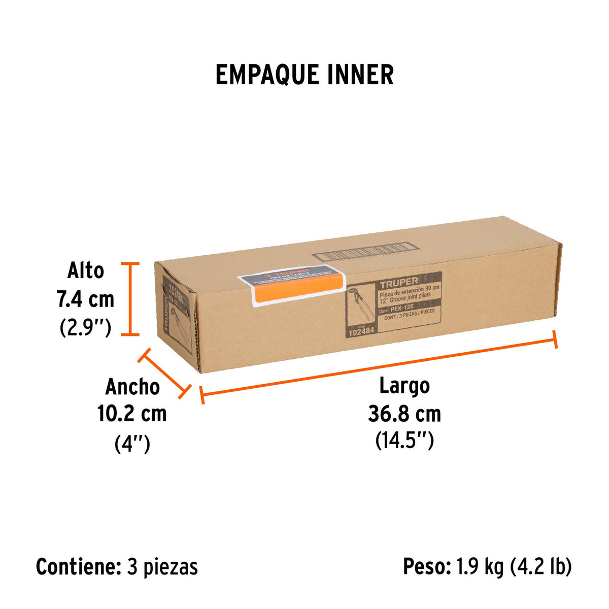 Pinza de extensión 12", mango de PVC · vista 6