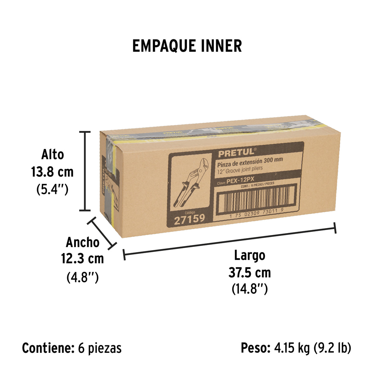 Pinza de extensión 12" mango Comfort Grip · vista 6